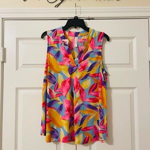 Vibrant Floral Sleeveless Blouse